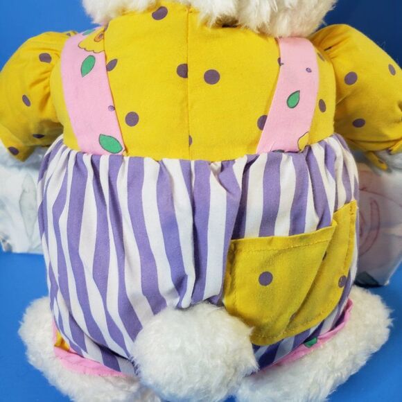 Vintage Gibson Greetings White Easter Bunny Rabbit 15" Plush Stuffed Animal - Picture 10 of 10